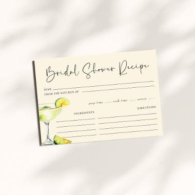 Margs and Matrimony Bridal Shower Recipe Enclosure Invitations