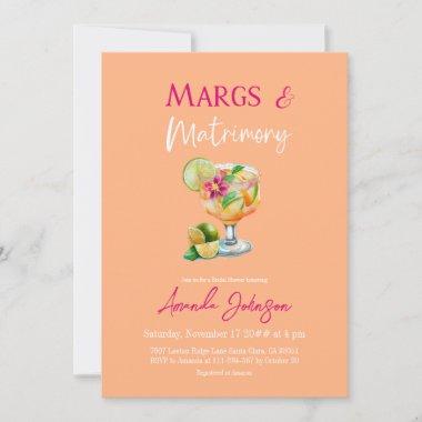 Margs and Matrimony Tequila & Fiesta Bridal Shower Invitations