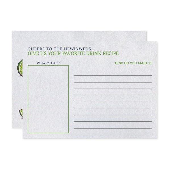 Margs & Matrimony  Drink Recipe Enclosure