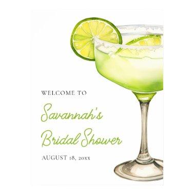 Margs & Matrimony Lime Bridal Shower Welcome Sign