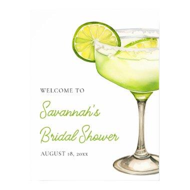 Margs & Matrimony Lime Bridal Shower Welcome Sign