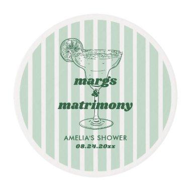 Margs & Matrimony Retro Bachelorette  Edible Frosting Rounds