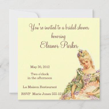 Marie Antoinette Bridal Shower Invitations