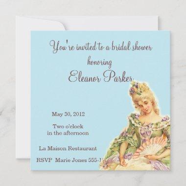 Marie Antoinette Bridal Shower Invitations
