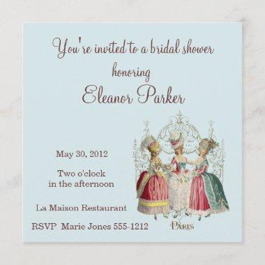 Marie Antoinette Ladies Bridal Shower Invitations