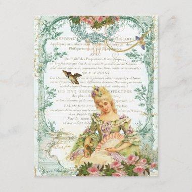 Marie Antoinette with Sparrow Invitations