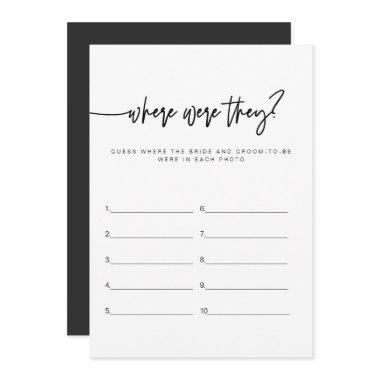 MARLO Contemporary Where Were They Bridal Shower Invitations