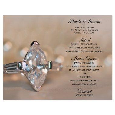 Marquise Diamond Ring Wedding Menu