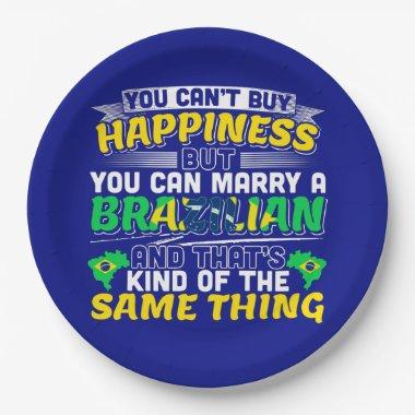 Marry a Brazilian - Brazil Happiness Paper Plates