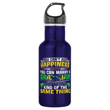 Marry a Brazilian - Brazil Happiness Stainless Steel Water Bottle