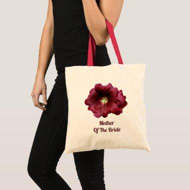 Marsala Burgundy Floral Mother Of The Bride Cute Tote Bag