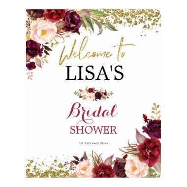 Marsala Fall in Love welcome sign