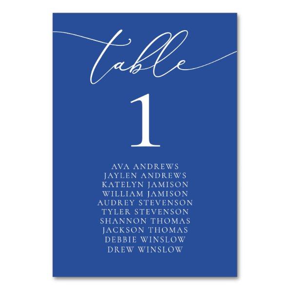 Marseille Bleu Minimalist Seating Table Number