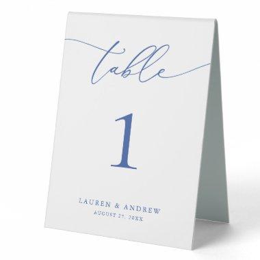 Marseille Bleu Minimalist Wedding | Event Custom Table Tent Sign