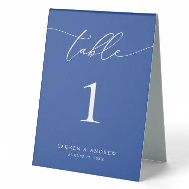 Marseille Bleu Minimalist Wedding | Event Custom Table Tent Sign