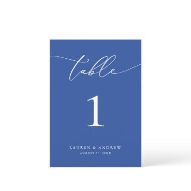 Marseille Bleu Minimalist Wedding Table Number