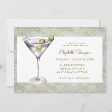 Martini Bridal Shower Invitations
