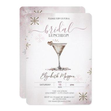 Martini Heart Snowflakes Bridal Luncheon