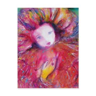 MASK IN RED Venetian Masquerade Faces Post