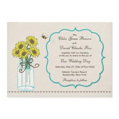 Mason Jar Arrangement Invitations