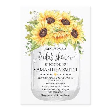 Mason jar  sunflowers country chic