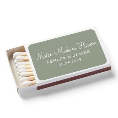 Match Made in Heaven Names Date Wedding Favor