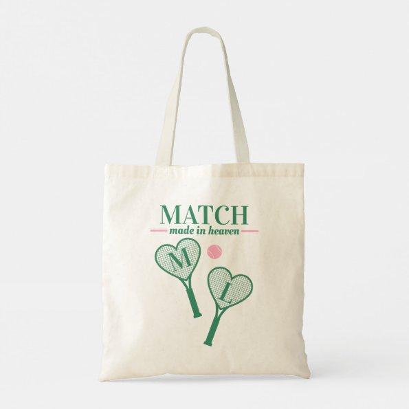 Match Made in Heaven Tennis Bachelorette Bridemaid Tote Bag