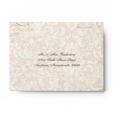 Matching Wedding Envelopes - Trellis Rose Vintage