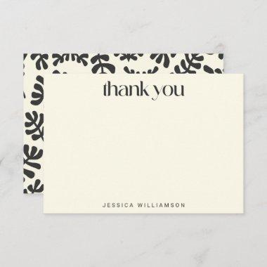 Matisse Botanical Black White Custom Bridal Shower Thank You Invitations