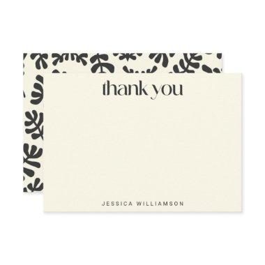 Matisse Botanical Black White Custom Bridal Shower Thank You Invitations