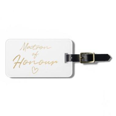 Matron of Honor - Gold faux foil Luggage Tag
