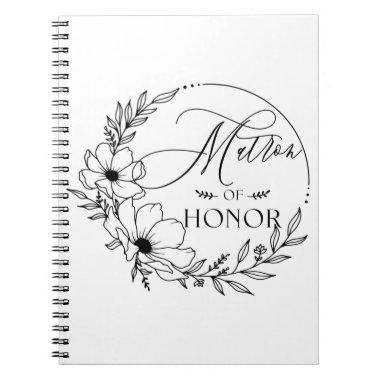 matron of honor notebook
