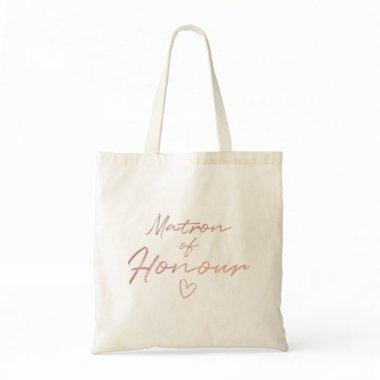 Matron of Honor - Rose Gold faux foil tote bag