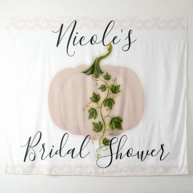 Matte Pink Pumpkin Fall Bridal Shower Backdrop