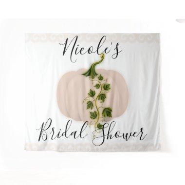 Matte Pink Pumpkin Fall Bridal Shower Backdrop