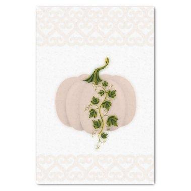 Matte Pink Pumpkin Fall Bridal Shower Tissue Paper