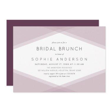 Mauve Layered Geometric Dark Purple Bridal Brunch