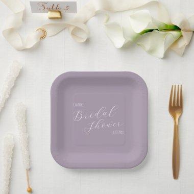 Mauve Simple Style  Paper Plates