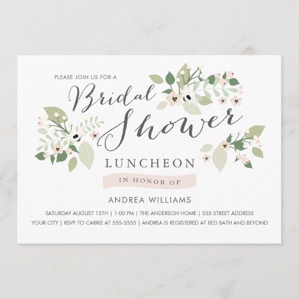 Meadow Blooms Bridal Shower Luncheon Invite