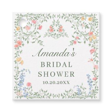 Meadow Pastel French Roses Floral  Favor Tags