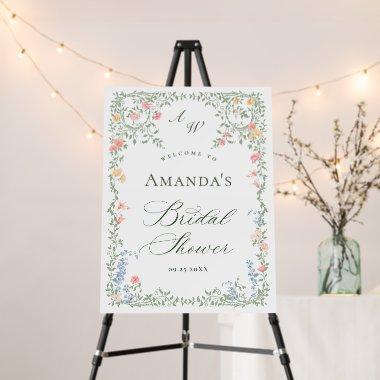 Meadow Pastel French Roses WELCOME  Foam Board