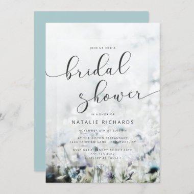 Meadow Song fading Wildflowers Boho Bridal Shower Invitations