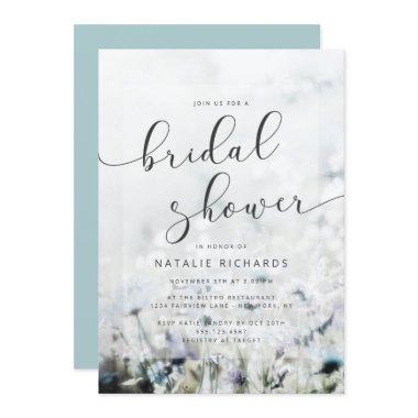 Meadow Song fading Wildflowers Boho Bridal Shower Invitations