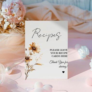 Meadow Wildflower Leave your Recipes  Pedestal Sign