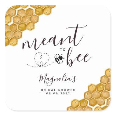 Meant to Be Bridal Shower Square Sticker