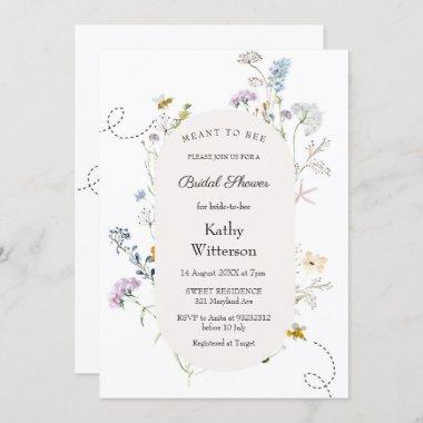 Meant To Bee Bridal Shower Invitations