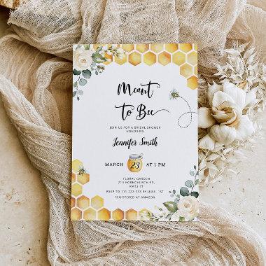 Meant to bee bridal shower Invitations