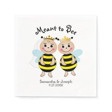 Meant to Bee Bridal Shower Napkins