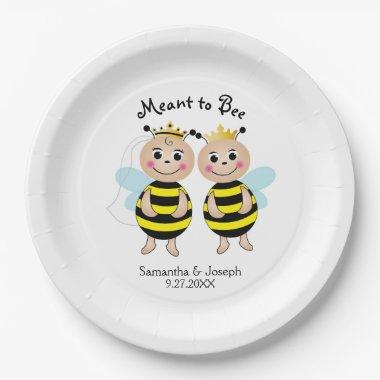 Meant to Bee Bridal Shower Paper Plates