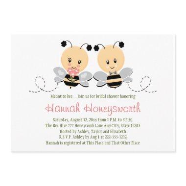 Meant To Bee Bumble Bee Bridal Shower Invitations